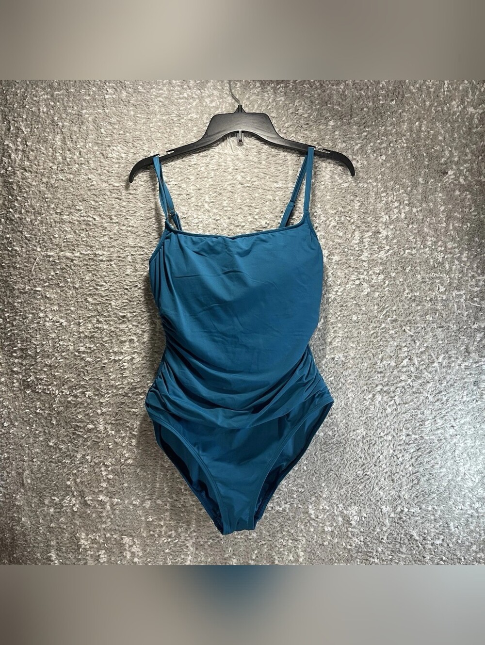 Teal One-Piece Ruched Swimsuit